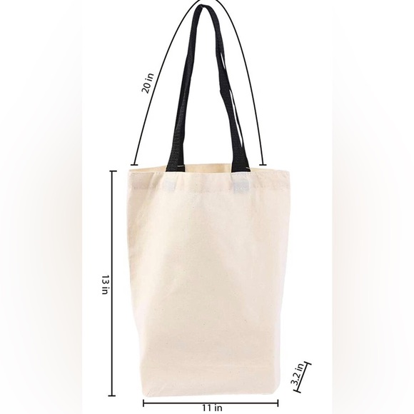 Canvas Tote Bag. Fits your books, beach towel, toys, etc. 🌞 - Picture 3 of 3